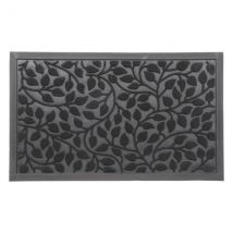 Rutschfeste Fußmatte (45 x 75 cm) Feuillage Schwarz