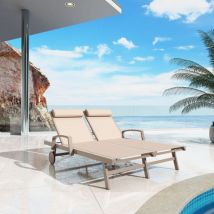 Transat double en aluminium Pirae Taupe