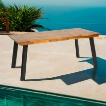 Table de jardin bois d'acacia 8 places (180 x 90 cm) Pozman