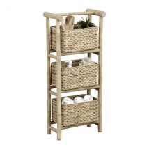 3-Mandenplank van bamboe en waterhyacint (H92 cm) Bali