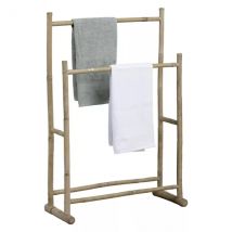 Porte serviette canne de bambou 2 niveaux (H105 cm) Bali