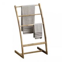 Porte serviette en bois d'acacia 3 niveaux (H81 cm ) Lina marron - meuble de salle de bain