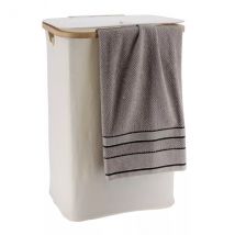 Panier à linge rectangulaire et pliable (H60 cm) Purebamboo Ecru
