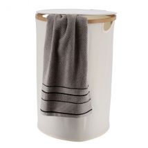 Cesto de ropa redonda y plegable (H60 cm) Purebamboo Crudo