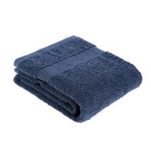 Serviette de bain coton (50 x 90 cm) Timeless Bleu marine