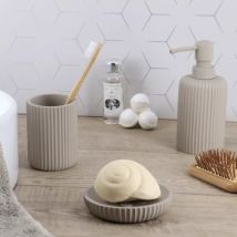 Badkamer set kunsthars Strié Taupe