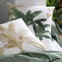 Taie d'oreiller carrée percale de coton (63 x 63 cm) Arama Verte