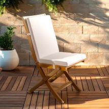 Coussin de chaise extérieur avec dossier (90 x 40 cm) Sunset Ecru