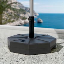 Pied de parasol universel à remplir 28L Noir