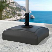 Standard parasolvoet vulbaar vierkant 32L - Zwart