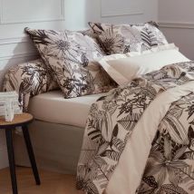 Taie de traversin percale de coton (L200 cm) Alba Noire