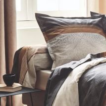 Taie de traversin satin de coton (L200 cm) Tiago Noire