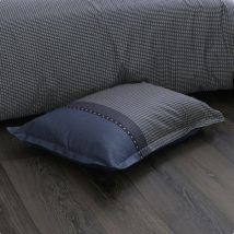 Taie d'oreiller rectangulaire satin de coton (50 x 70 cm) Enzo Bleue