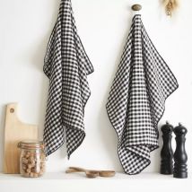 2er Set Musselin-Handtücher (50 x 70 cm) Vickie Schwarz
