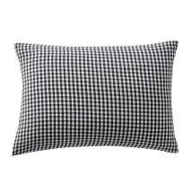 Taie d'oreiller rectangulaire gaze de coton (50 x 70 cm) Vickie Noire