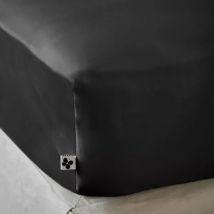Drap housse satin de bambou (140 x 190 cm) Salomé Noir