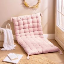 Matelas de sol coton (120 x 60 cm) Pixel Rose poudré