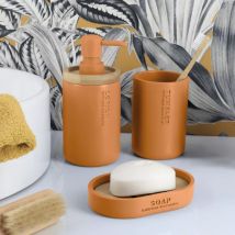 Set di accessori bagno Purebamboo Giallo senape