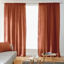 Rideau gaze de coton galon fronceur (140 x 240 cm) Gaïa Terracotta