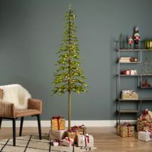 Sapin de Noël artificiel lumineux 200 LED H210 cm Sierra Vert sapin