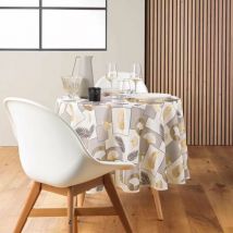 Ronde anti-vlek tafelkleed (180 cm) Natane Beige