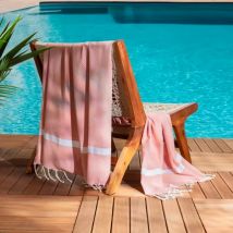 Fouta coton recyclé (100 x 200 cm) Selma Corail