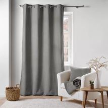 Gordijn met lussen (140 x 240 cm) Wooly Grijs