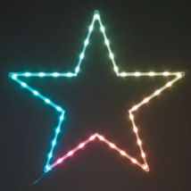 Étoile lumineuse néon 45 LED H60 cm Star Multicolore