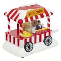 Verlicht levenstafereel op batterijen (H12 cm) Popcornstand