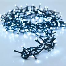 Guirlande lumineuse à piles 4 m 200 LED câble vert Boa Blanc froid