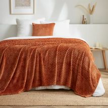 Kuscheldecke aus Flanell (180 x 230 cm) Zag Kupfer