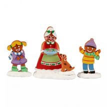 Lemax Figuren Weihnachtsfrau Lebkuchen und Kinder