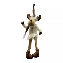 Weihnachtsrentier (H55 cm) Charlie Beige zum Sitzen