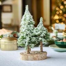 Sapin artificiel de table (H23 cm) Petit bois Vert