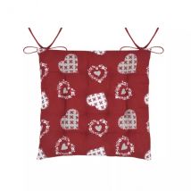 Vierkant katoenen stoelkussen (40 x 40 cm) Ornon Rood