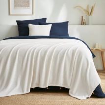 Plaid doux flanelle (220 x 240 cm) Didou Ivoire