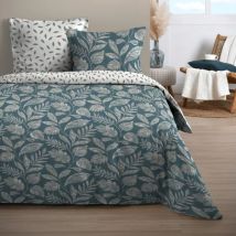 Parure de draps coton 4 pièces (140 x 190 cm) Gaëlle Bleue