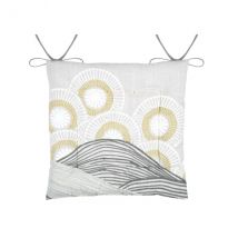 Vierkant katoenen stoelkussen (38 x 38 cm) Yuki Beige