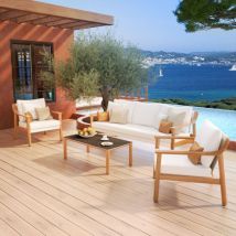Salon de jardin aluminium 5 places Phuket - Beige
