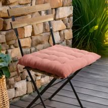 Galette di sedia quadrato in garza di cotone (40 x 40 cm) Gaia Pesca Rosa