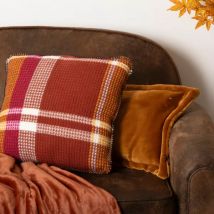 Vierkant honingraat kussen (45 x 45 cm) Owen Terracotta