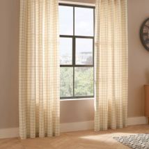Rideau coton carreaux (140 x 260 cm) Cory Beige