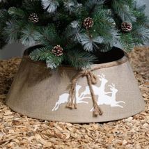 Zierkorb für Baumständer aus Jute (D68 cm) Weihnachtsrentiere
