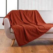 Gebreide plaid (125 x 150 cm) Wooly Terracotta