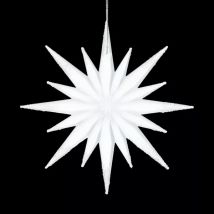 Stern zum Aufhängen (H12 cm) Nuit Weihnachten Weiß