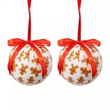 Lot de 2 boules de Noël (D60 mm) Petit Biscuit