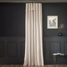 Rideau coton ajustable (140 x max 270 cm) Sixtine Beige