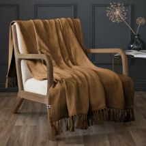 Plaid coton (130 x 160 cm) Sixtine Camel