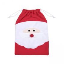 Sac cadeau en tissu (H40 cm) Edgard Père Noël Rouge