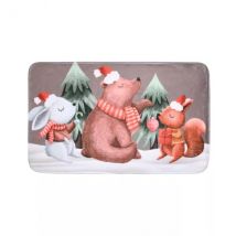 Tapis de Noël antidérapant (45 x 75 cm) Flanelle Lucien Taupe